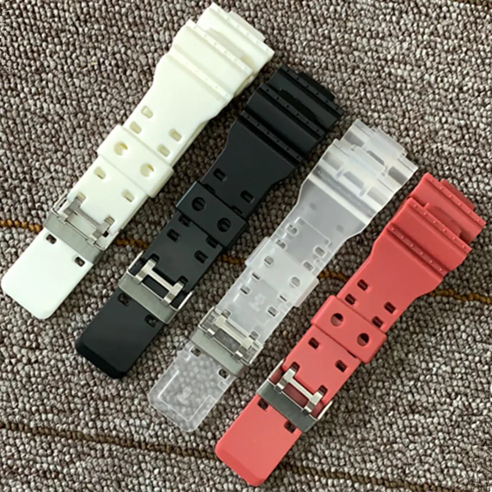 16mm Silicone Rubber Watch Band Strap Fit For Casio G Shock Replacement Black Waterproof Watchbands Accessories 1