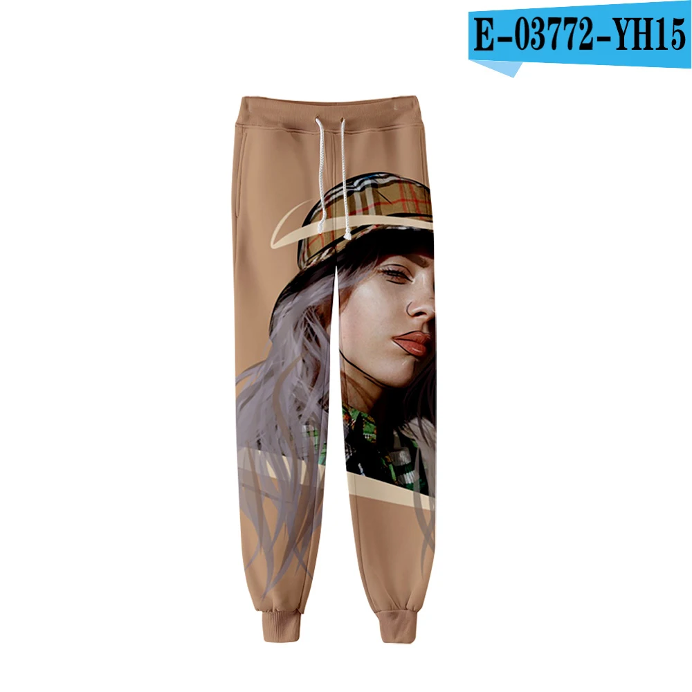 Новая горячая распродажа, повседневные брюки Billie Eilish3D для мужчин и женщин, модные осенние и зимние удобные белые спортивные штаны с 3D рисунком для мальчиков и девочек - Цвет: 3D pants