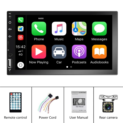 7 ''HD сенсорный экран 2 Din автомобильное радио Bluetooth FM Авто Радио стерео Мультимедиа Аудио Видео MP5 плеер Зеркало Ссылка автомобиль играть - Цвет: With 12 LED Camera