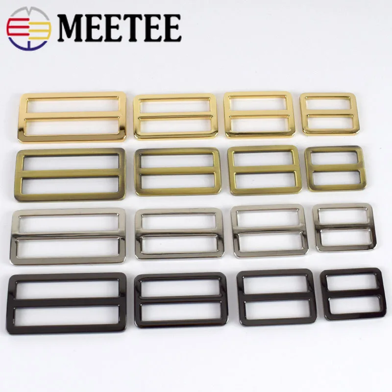 

5Pcs Metal Buckles for Bag Backpack Webbing Straps Metal Slider Tri Glide Adjust Buckles Clasps DIY Leather Craft Accessories
