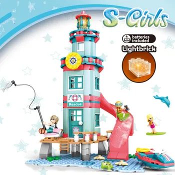 

282pcs Beach Rescue House Building Blocks Bricks Compatible Lepining with Friends Toys for Children Christmas Gift