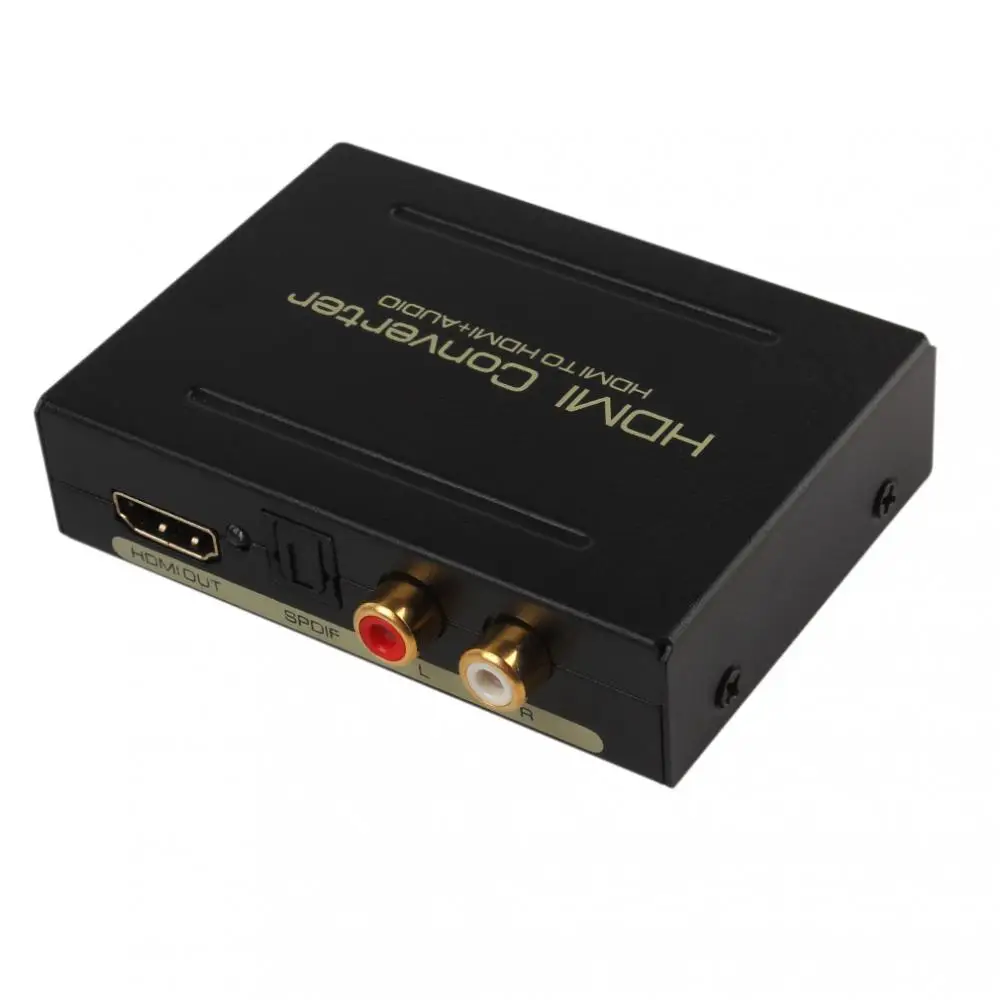 

DigiYes 1pcs Female-Female 1080P HDMI to HDMI Optical and SPDIF and RCA L/R Extractor Converter Audio Splitter Multifunction