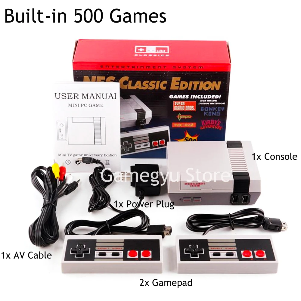 500 Nes Classic Game Tv Video Handheld Console Newest Entertainment