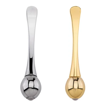 

2Pcs Metal Eye Cream Stick, Eye Massage Stick Ball, Makeup Spoon (Gold + Silver)