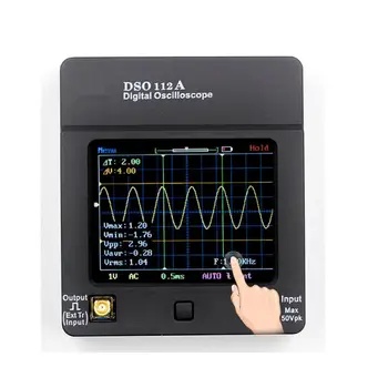 

DSO112A Digital Oscilloscope Portable Handheld TFT Multimeter Tester 2MHz 5Msps 2.7 * 3.1 * 0.7in Durable Power Tools Parts