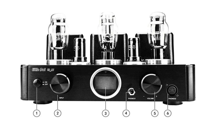 Маленькая точка A1 6SH7 вакуумная трубка декодер ES9038PRO DSD512 DAC декодирование Предварительный усилитель для наушников RCA 6SN7 JJ 2A3