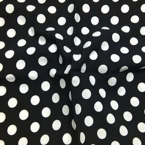100x140 см Черно-Белая вискозная ткань в горошек, мягкая гладкая ткань для рубашки, детская одежда, платье, Пижама - Цвет: Черный