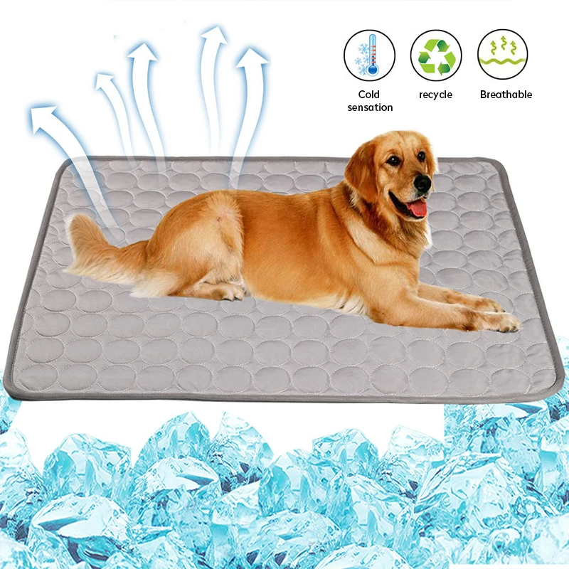Esterilla refrescante para perros y gatos, cama para mascotas, sofá, manta transpirable y lavable, cojín para dormir para verano