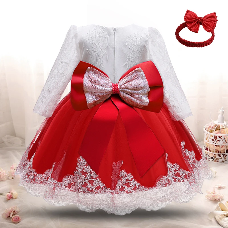 Vestidos para niñas recién nacidas, 1 y 2 años, cumpleaños, e invierno, tutú de fiesta de princesa, bata de bautizo, ropa de Navidad| Vestidos| - AliExpress