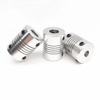 

D19L25 5x8mm Aluminium CNC Motor Jaw Shaft Coupler 5mm To 8mm Flexible Coupling OD 19x25mm Dropshipping 3/4/5/6/6.35/7/8/10mm