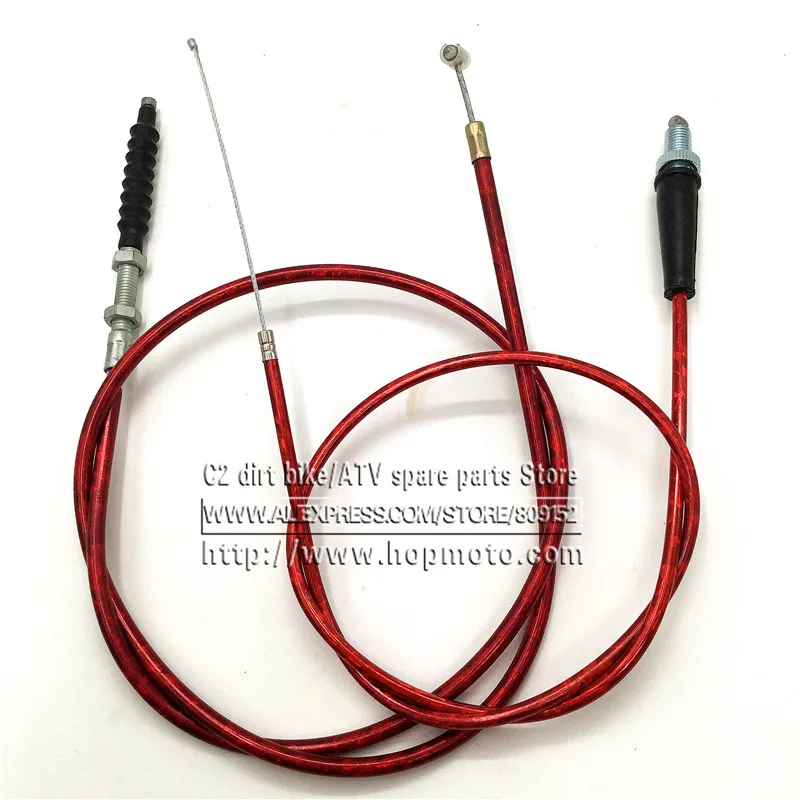 

Red Throttle Clutch Cable For Chinese Pit Dirt Motor Bike Motorcycle XR50 CRF50 CRF70 KLX 110 125 SSR TTR BBR Horizontal Engine