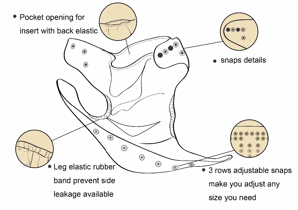 Детский многоразовый моющийся тканевый подгузник LilBit с новым принтом|Детские