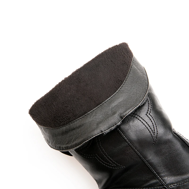 Г. Брендовые женские ботинки до середины икры, большие размеры 33-46 Модные женские ботинки на высоком каблуке женские ботинки из микрофибры на осень и зиму