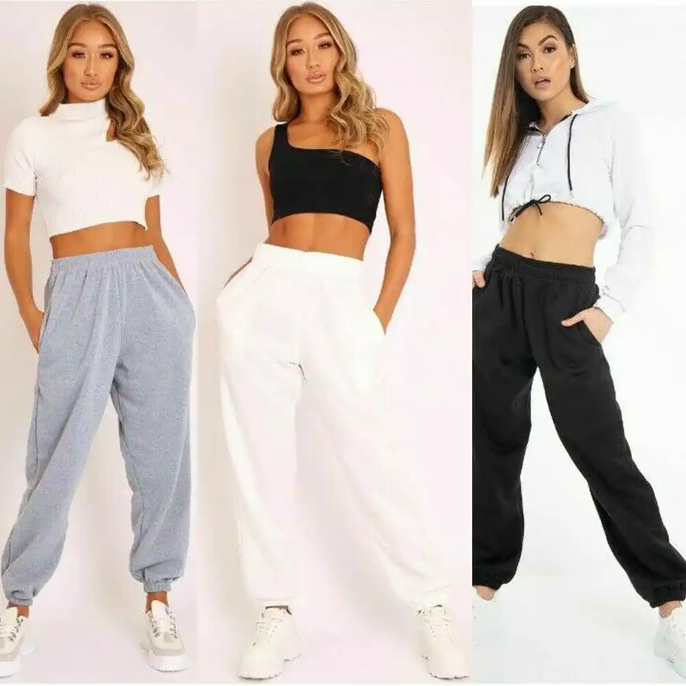 high waisted baggy sweatpants