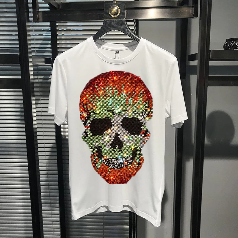 トップス TRAVAS rhine stone skull design tee TRAVAS rhine stone skull design tee