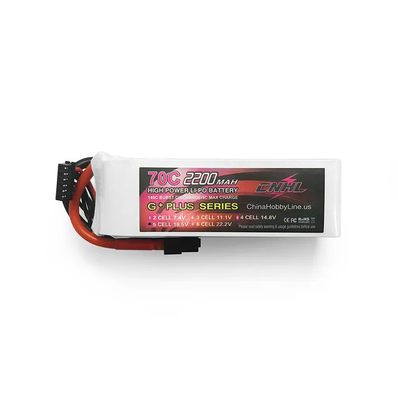 2 шт. CNHL G PLUS 2200 мАч 18,5 в 5s 70C Lipo батарея XT60 разъем RC батарея для RC Дрон FPV гонки DIY аксессуары Запчасти