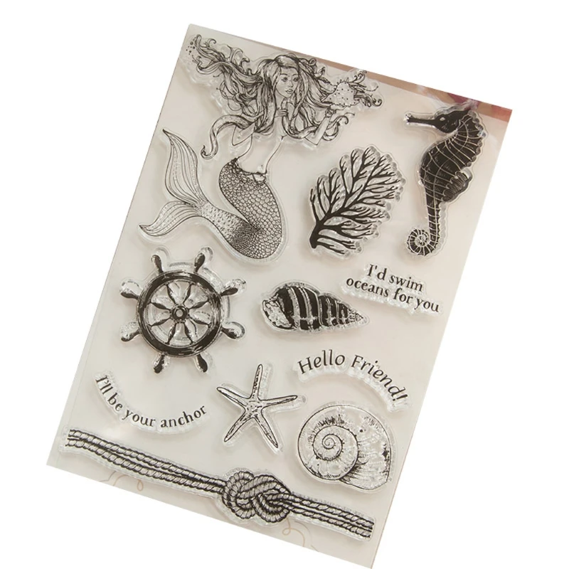 

New Mermaid Transparent Clear Silicone Stamp F DIY Scrapbooking Photo Album