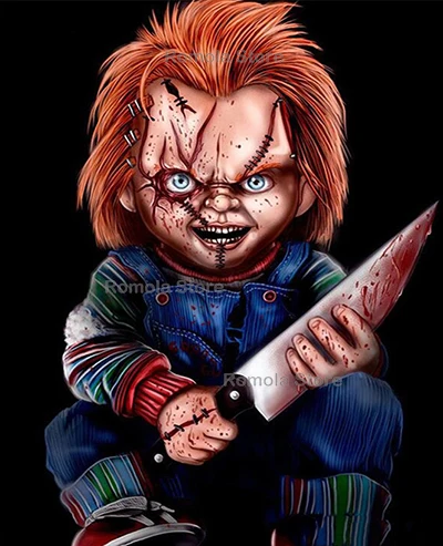 AE2099 Horror clown Movie character Diamond Painting Full Square / Round Drill 5D DIY diamond Embroidery Diamond Cross Stitch mosaic - Цвет: AE2099