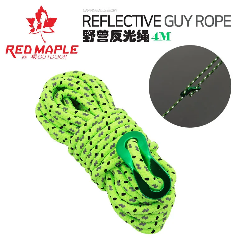 

High Density Reflective Camping Lanyard Safety Lanyard Anti-slip Tent Rope Awning Lanyard Fishing Wind Proof Rope Clothes Drying