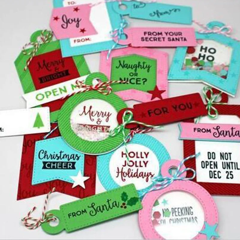 10*11 см бирки Merry Christmas DIY 3D металлическая вырубная рамка для скрапбукинга гравировальный нож штампы поздравительные поделки фото Декор
