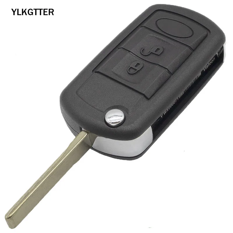YLKGTTER 3 кнопки ключа автомобиля оболочки для Land Rover Range Rover Sport LR3 обнаружения высокое качество складной hu101 hu92 лезвие чехол для ключей