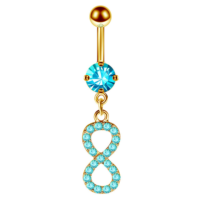 Gold Color Heart belly button ring 14G belly ring cute navel piercing bar sexy belly piercing dangle navel ring lot