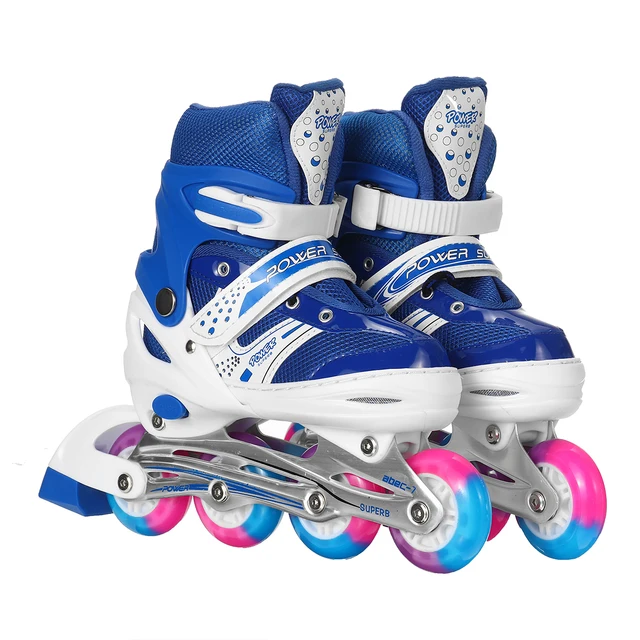 子供用の調節可能なローラースケート,男の子と女の子用のコンプリートセット,インラインスケート,4輪のフラッシュスケート|フラッシングローラー| -  AliExpress