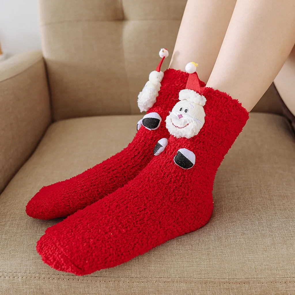 JAYCOSIN/женские носки для взрослых и детей; calcetines mujer; весенние теплые рождественские носки; нескользящие носки-тапочки из полиэстера с мультипликационным принтом