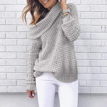 Womens Sweaters Ladies Pullover Autumn Long Sleeve Casual Winter Crew Neck Baggy Jacket Solid Sweatshirt Loose crew neck crop sweatshirt