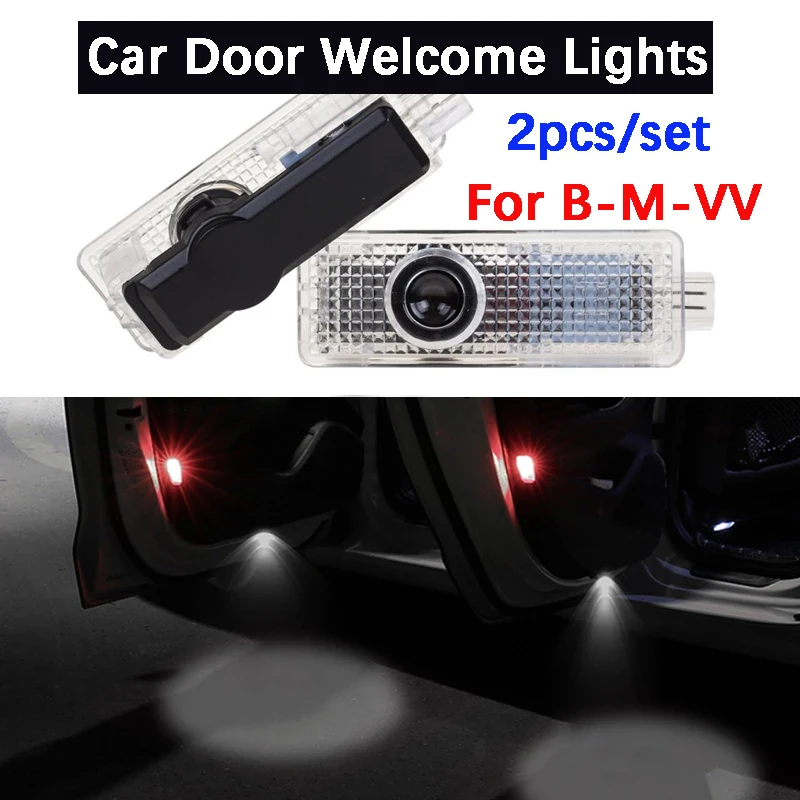 

2x Car Door Shadow Logo Projector Welcome Lights For BMW E84 E83 E70 F15 E71 F16 E81 E87 F20 E90 E91 E93 F30 E60 E61 M5 F10 E63