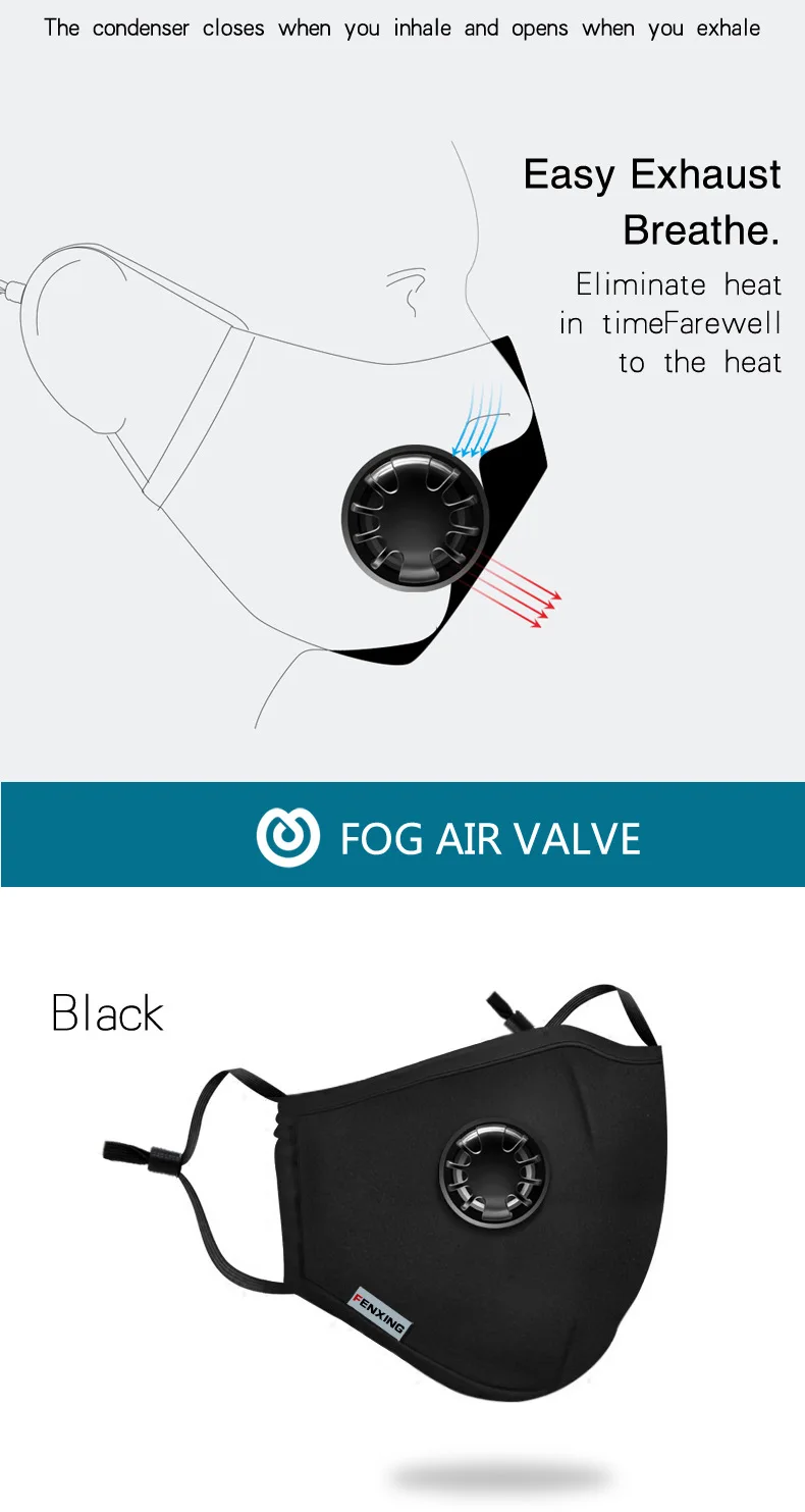 PM2.5 анти хлопок Маска от дыма дыхательный клапан Анти-пыль рот маска Активированный уголь фильтр респиратор Рот-защитная маска лицо