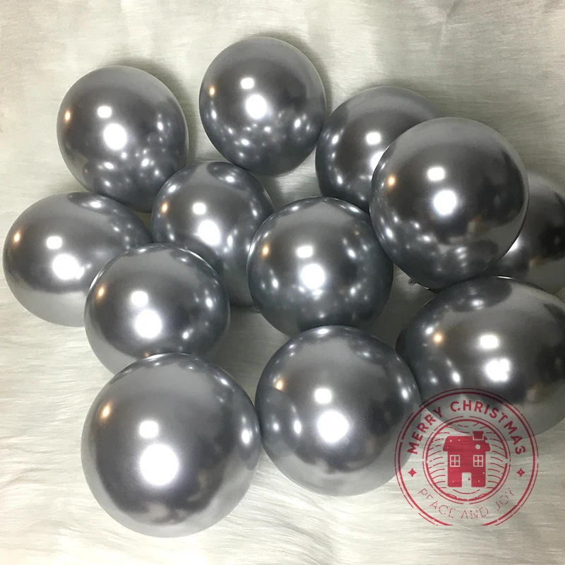 

5/10/12/18inch Metallic Pearl Balloon Silver Gold White Latex Balloons Birthday Party Wedding Arch Decoration Christmas Room Dec