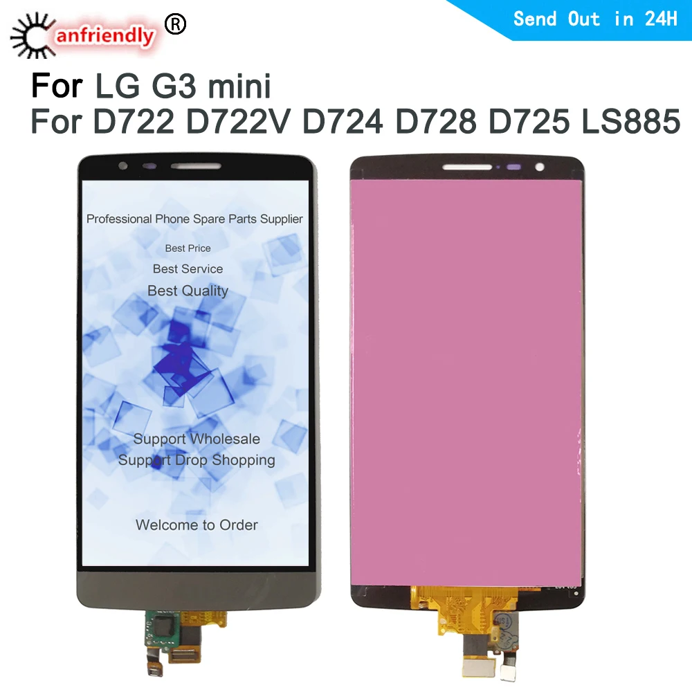 ЖК дисплей и сенсорная панель для LG Optimus G3 Mini G3S D722 D722V D724 D725 D728 LS885|Экраны мобильных