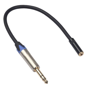 

Hot 3C-30cm Wire 6.35mm Male to 3.5mm Female Extension Cable Stereo TRS Plug to 3.5 Jack Socket for Headphone amplifiers