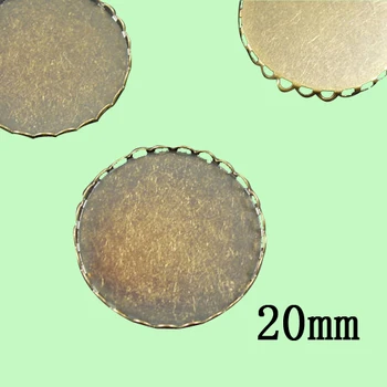 

20MM diy Jewelry Accessories Ancient bronze plated lace base