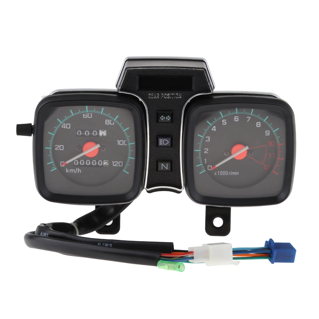 12V Motorcycle Tachometer Odometer 0-120Km/H Gauge for Suzuki GS125