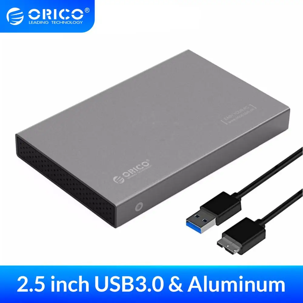 Алюминиевый корпус ORICO для жесткого диска USB3.0 к SATA3.0 5 Гбит/с 2 дюйма поддержка 7 мм