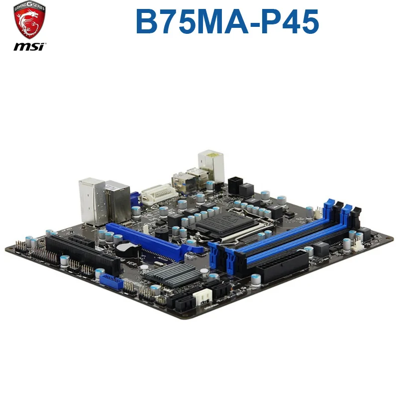 MSI B75MA-P45 Motherboard Intel B75 LGA 1155 DDR3 PCI-E 3,0 Core i7/Core i5/Core i3 Desktop B75 mainboard Unterstützung Intel 22nm MSI B75MA-P45 Motherboard Intel B75 LGA 1155 DDR3 PCI-E 3,0 Core i7/Core i5/Core i3 Desktop B75 mainboard Unterstützung Intel 22nm