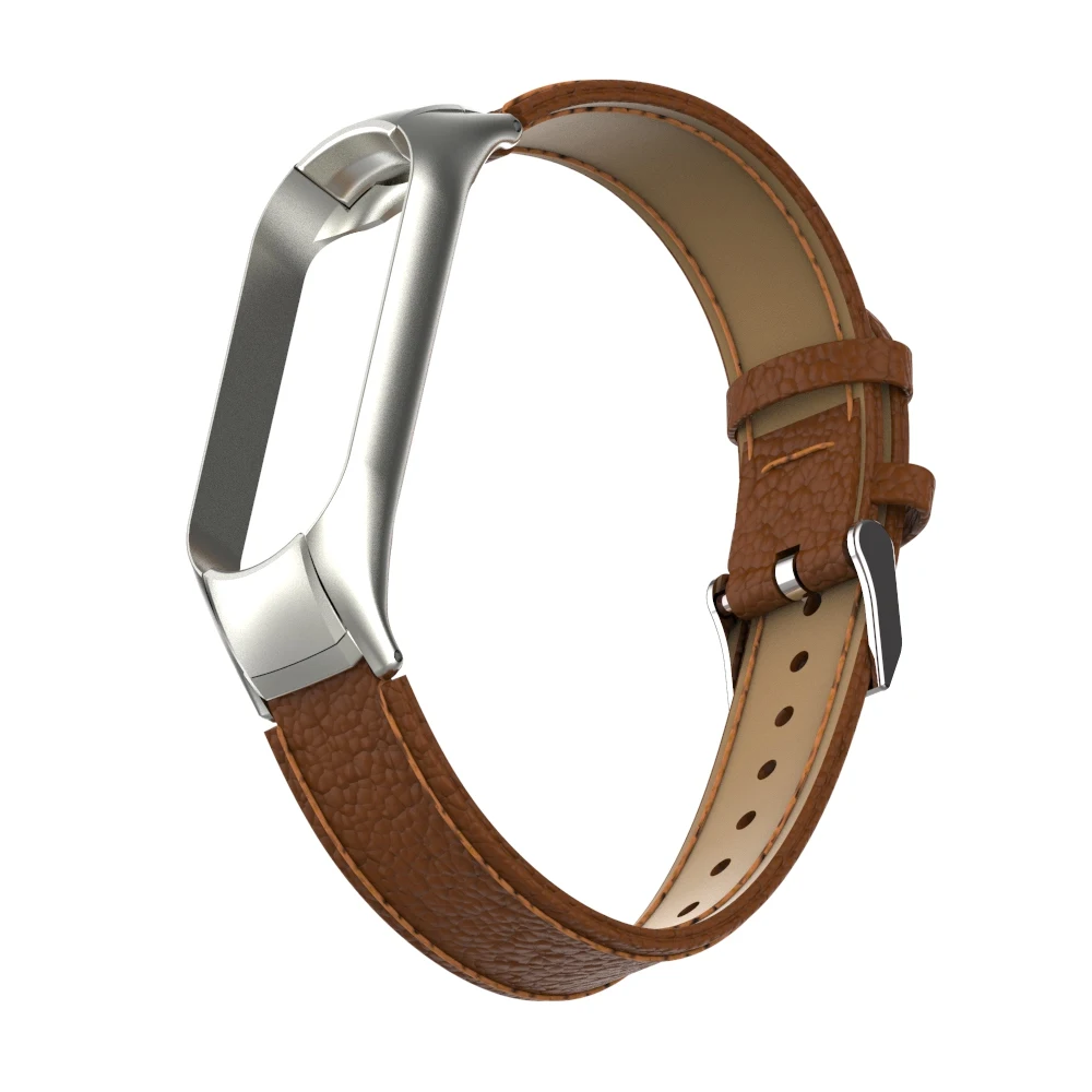 Ремешок из натуральной кожи для Mi Band 5 элегантный браслет Xiaomi 5|Ремешки часов| |
