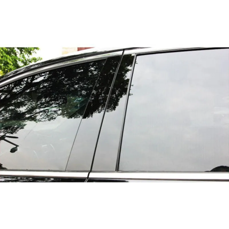 Для Honda Accord 2008-2013 оконный столб крышка PC пластиковый набор декоративный наружный молдинг черный 6 шт