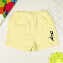 Новая стильная летняя одежда для девочек; шорты в Корейском стиле; Детские удобные дышащие мини-трусы с вышитыми буквами