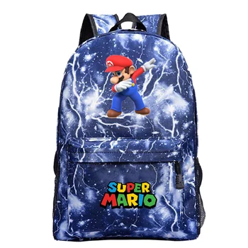 

Cartoon Super Mario Backpack Fashion New Pattern Rucksack Super Mario SchoolBag Printing Men Women Boys Girls School Backpack