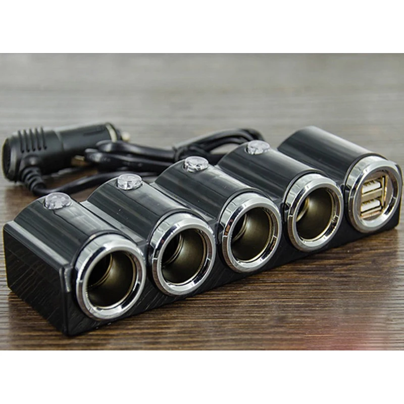 Разветвитель с 4 видами освещения адаптер для зарядного устройства два USB порта