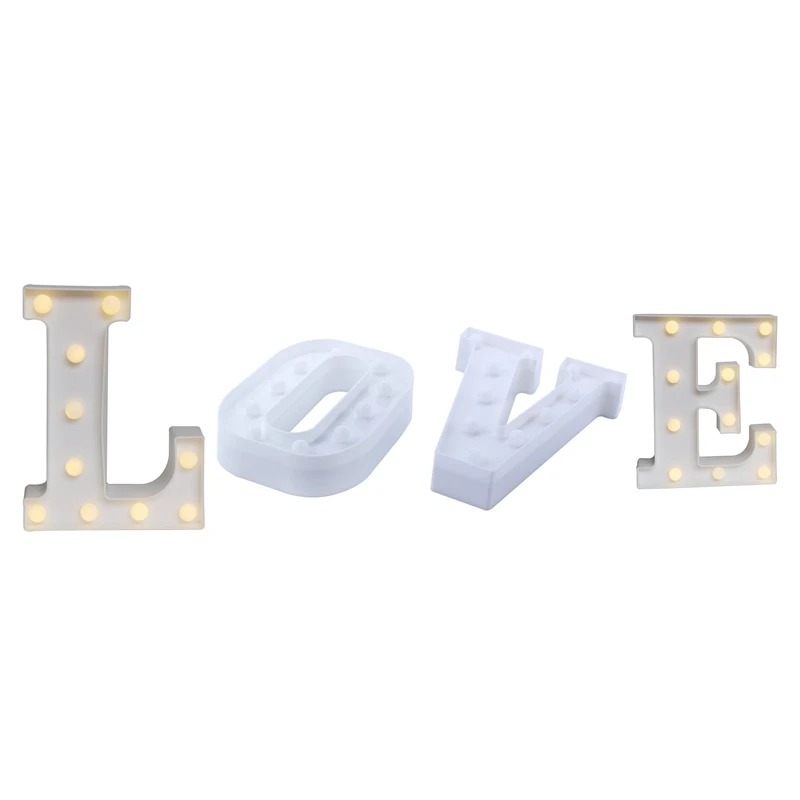 

DIY English Letter LED Night Light Marquee Sign Alphabet 3D Wall Hanging Night Light Home Wedding Birthday Party Decor