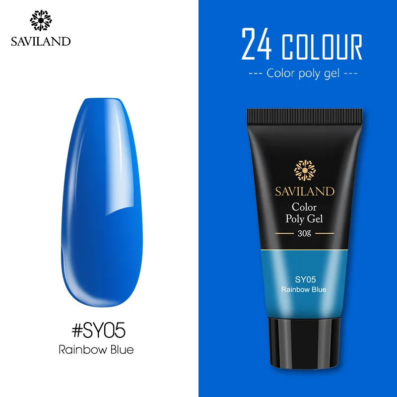30ml SY05 SAVILAND цветной полигель для наращивания пальцев быстрое наращивание ногтей дизайн полигель красный синий желтый Длинный натуральный Быстрый строительный гель - Цвет: 30ml SY05