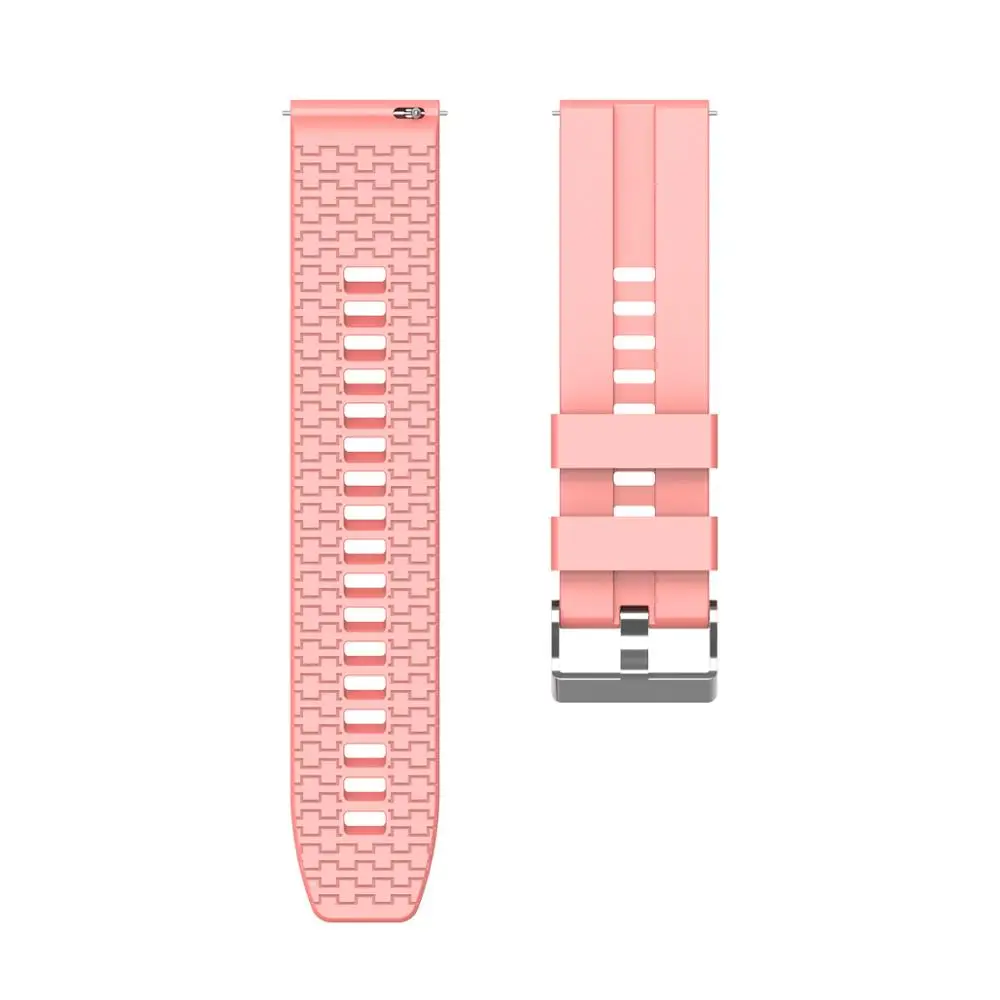 Сменные ремешки для часов HUAWEI WATCH GT 2 46 мм/GT Active 46 мм/HONOR Волшебные силиконовые ремешок Ремешок GT2 официальный стиль браслет - Цвет ремешка: Pink