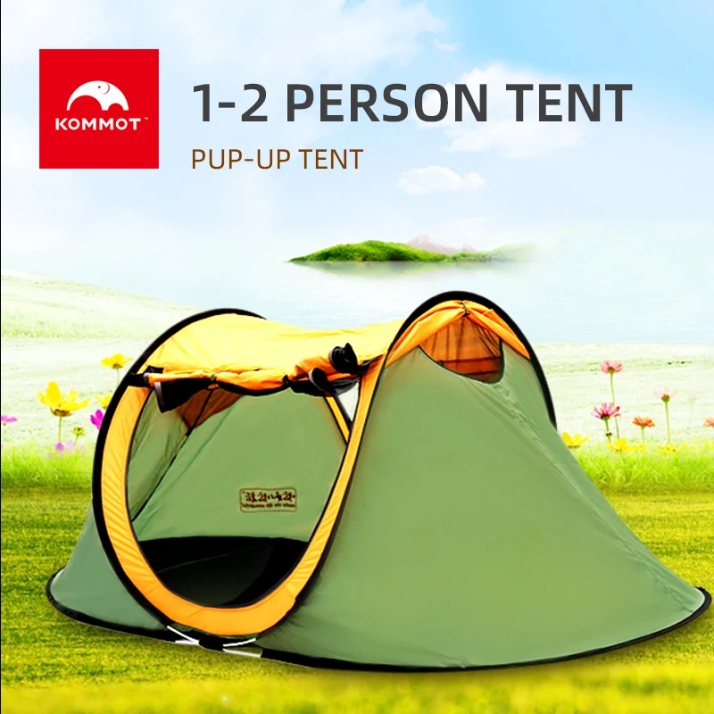 

outdoor 1-2persons automatic speed open throwing pop up windproof waterproof beach camping tent large space