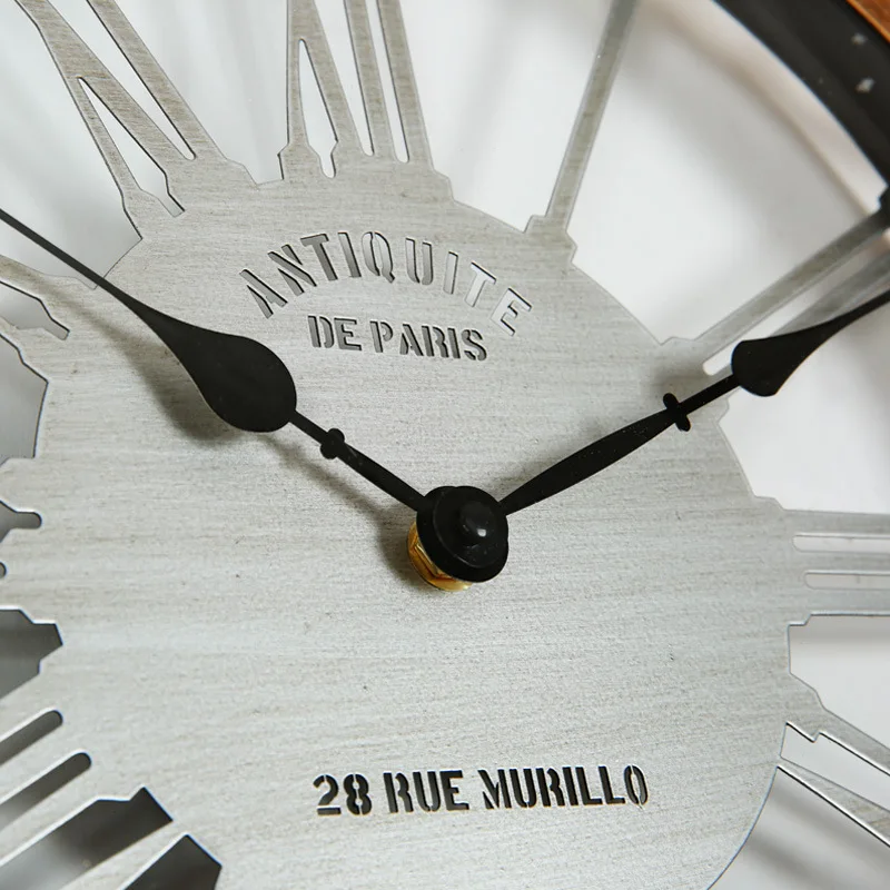 Большие металлические настенные часы современный дизайн для гостиной негабаритный ручной работы железные настенные часы настенные домашние декоративные часы бесшумные 80 см