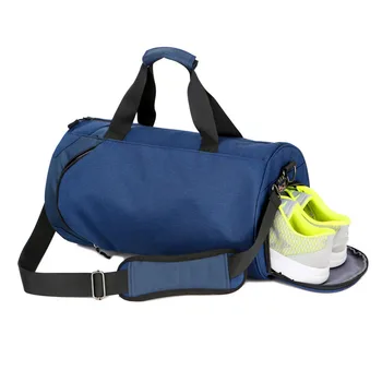 

Sports fitness Male Waterproof Training Bag Female Duffel Travel Bag High Capacity Single Shoulder with Shoe Pocket Solid Color