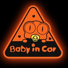 Ребенок в автомобиле, светоотражающие Предупреждение наклейки, чтобы держать дистанцию ночного вождения лента безопасности автомобиля наклейка из 3M алмаз Класс Материал